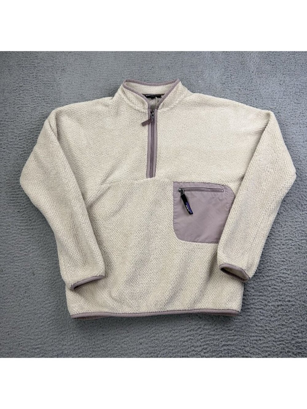 Patagonia Retool Half Zip Pullover Cream Women’s Size Medium